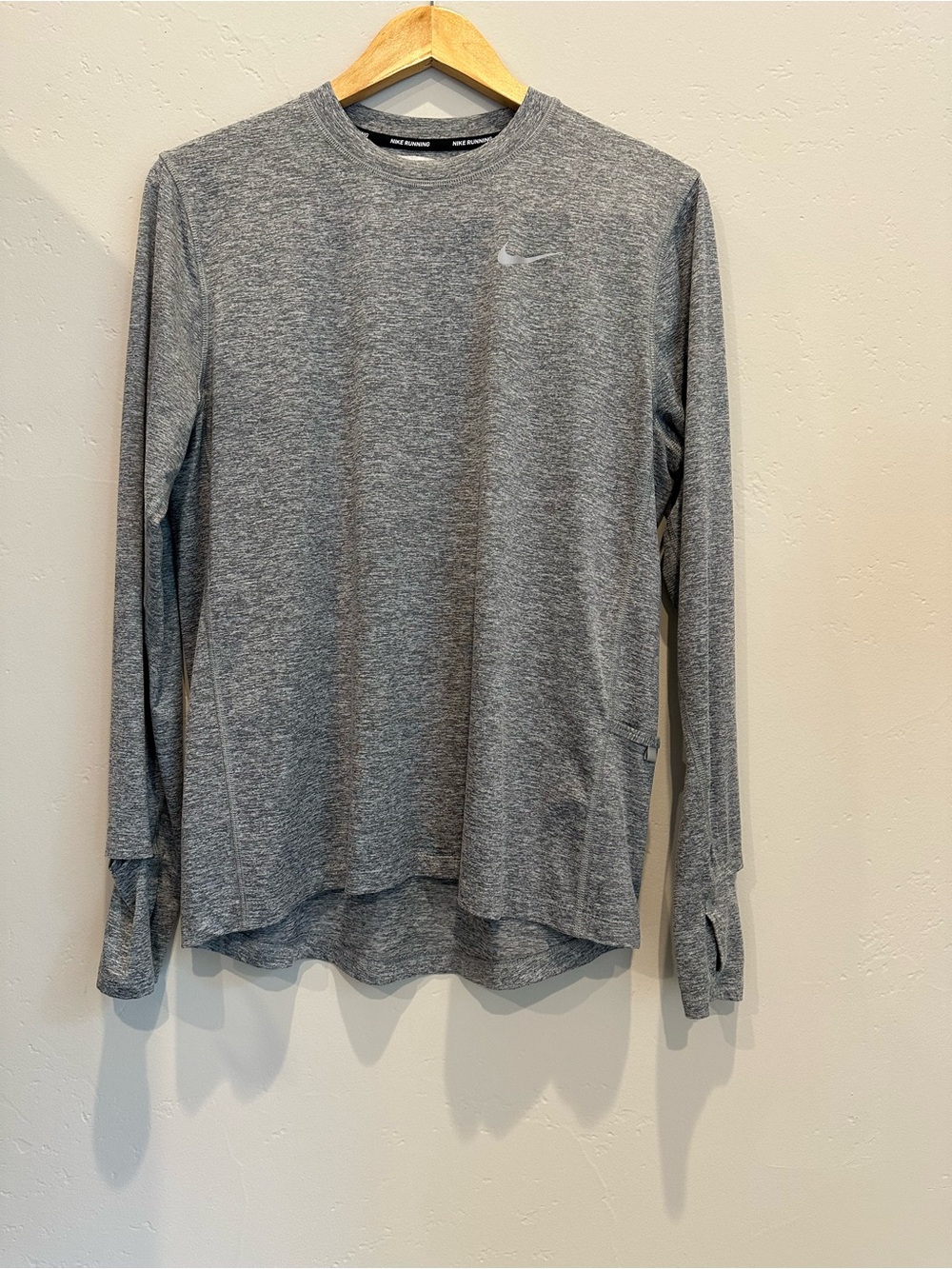 Nike Gray Long-Sleeve Dri-FIT Crew